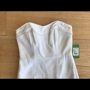 White strapless dress